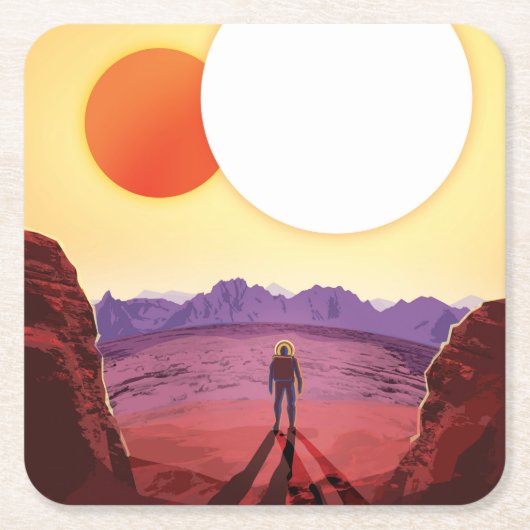 ケプラー宇宙旅行先プラネットアドベンチャー スクエアペーパーコースター (正面)