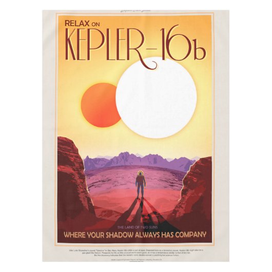 ケプラー宇宙旅行先プラネットアドベンチャー テーブルクロス (正面)