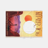 ケプラー宇宙旅行先プラネットアドベンチャー フリースブランケット (正面(横))