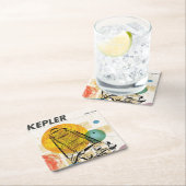 ケプラー宇宙望遠鏡ポスター。 スクエアペーパーコースター (インサイチュ)