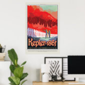 ケプラー186f NASAヴィンテージ旅行を訪問 ポスター (ホームオフィス)