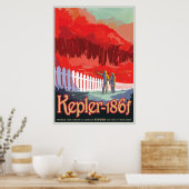 ケプラー–186 f – 草が常に赤くなる場所 ポスター (キッチン)