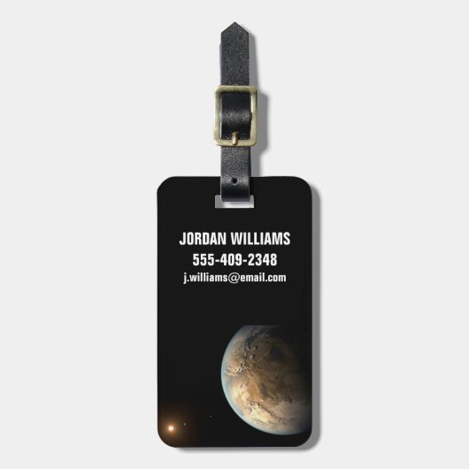 ケプラー–186f遠くの星を周回。 ラゲッジタグ (正面縦)