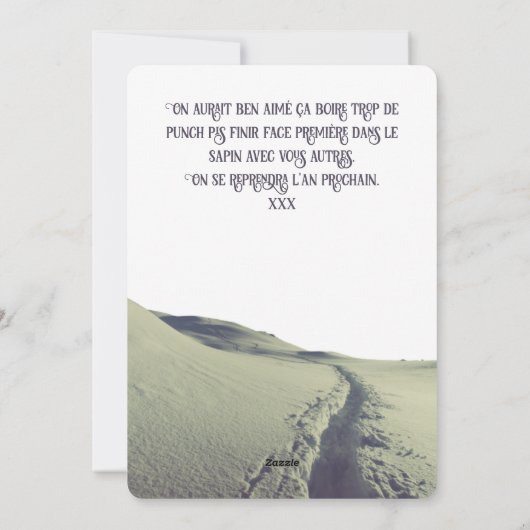 ケベコワおもしろいカナフランスのダクリスマス シーズンカード (裏面)