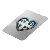 ケベコワハート国旗のステンレススティール効果 マグネット (左側)