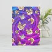 ケベコワ誕生日ヒッピー猫ヘサイケデリックッド シーズンカード (スタンド正面)