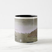 ケベックおよびSt. Lawrence川は、「Lからの4つをめっきします ツートーンマグカップ (中央)