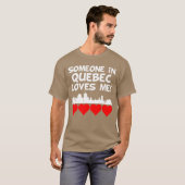 ケベックに私を愛する人がいます ヴィンテージ Tシャツ (正面フル)