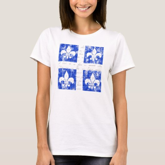 ケベックのアヤメの女性の軽いワイシャツ Tシャツ (正面)