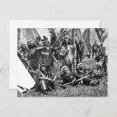 ケベックのイロコイスキャンプシーン ポストカード (正面/裏面)