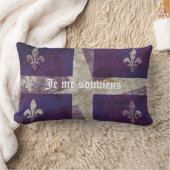 ケベックのグランジな旗- Je私souviens ランバークッション (ブランケット)