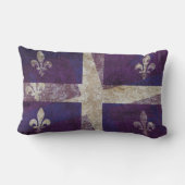 ケベックのグランジな旗- Je私souviens ランバークッション (裏面)