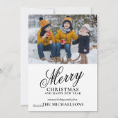 ケベックのプティシャンプラン地区でのクリスマス シーズンカード (裏面)