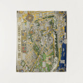 ケベックの地図の都市 タペストリー (正面)