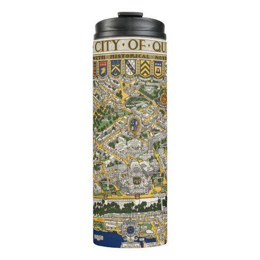 ケベックの地図の都市 タンブラー (正面)