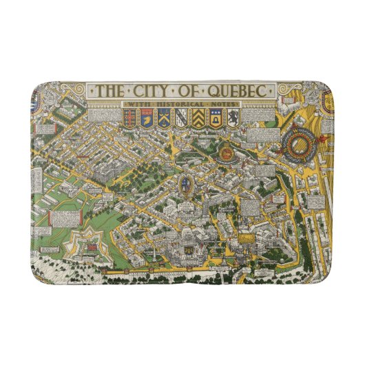 ケベックの地図の都市 バスマット (正面)