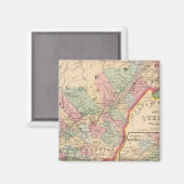 ケベックの地図バイミッチェル マグネット (正面/裏面)