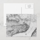ケベックの市と周辺地域の地図 ポストカード (正面/裏面)