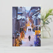 ケベックの旧市街ペティシャンプレインのクリスマス シーズンカード (スタンド正面)