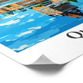 ケベックカナダアートヴィンテージトラベルイラストレーション ポスター (角)