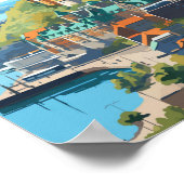 ケベックカナダトラベルアートヴィンテージ ポスター (角)