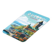 ケベックカナダトラベルアートヴィンテージ マグネット (左側)