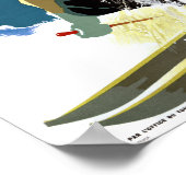 ケベックカナダヴィンテージ旅行ポスター復元 ポスター (角)