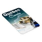 ケベックカナダヴィンテージ旅行ポスター マグネット (右側)