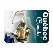 ケベックカナダヴィンテージ旅行ポスター マグネット (横)