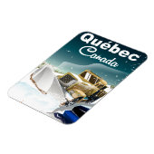 ケベックカナダヴィンテージ旅行ポスター マグネット (左側)