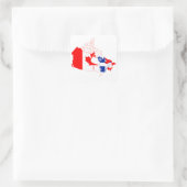 ケベックカナダ国旗のステッカー スクエアシール (バッグ)