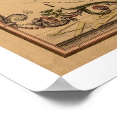 ケベックカナダ早期地図1688 ポスター (角)