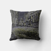 ケベックカナダ1930年代のアート写真通りシーン クッション (裏面)