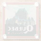 ケベックカナダ |シャトー・フロンテナック ガラスコースター (裏面)