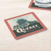 ケベックカナダ |シャトー・フロンテナック スクエアペーパーコースター (アングル)