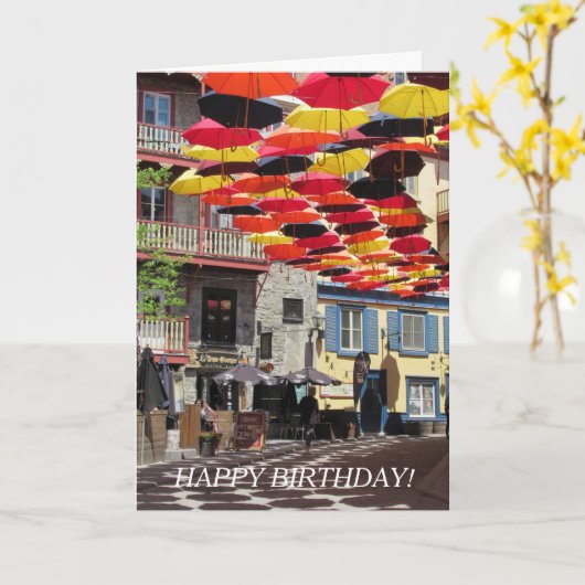 ケベックカラフルシティメッセー楽しむジ カード (黄色い花)