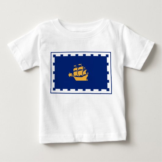 ケベックシティの旗のベビーTシャツ ベビーTシャツ (正面)