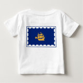ケベックシティの旗のベビーTシャツ ベビーTシャツ (裏面)