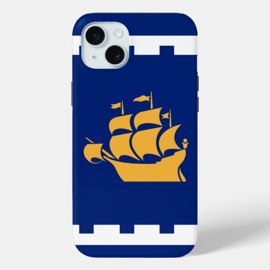 ケベックシティの旗 Apple iPhone 15 Plus ケース Case-Mate iPhoneケース (裏面)