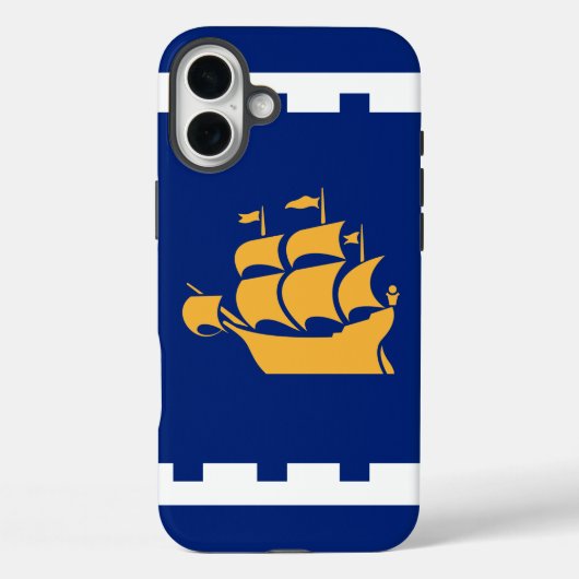 ケベックシティの旗 Apple iPhone 16 Plus Mate Case-Mate iPhoneケース (裏面)