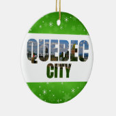 ケベックシティカナダ旅行写真クリスマス セラミックオーナメント (右)