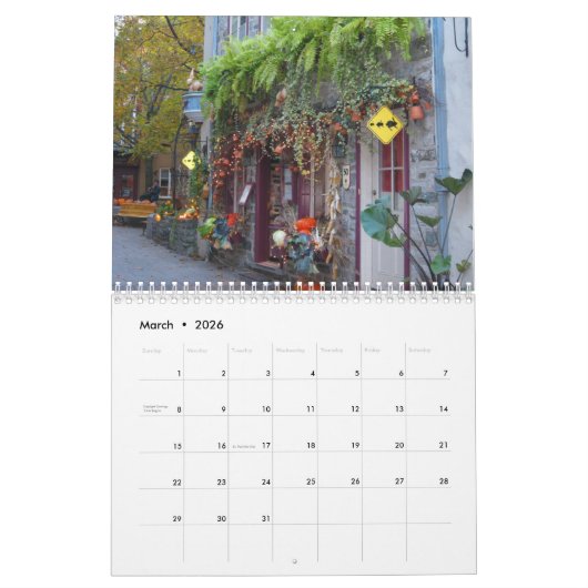 ケベックシティカナダ2020旅行フォトカレンダー カレンダー (3月 2026)