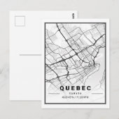 ケベックシティケベックカナダトラベルシティマップ ポストカード (正面/裏面)