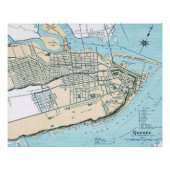 ケベックシティマップ1906年光沢ポスター ポスター (正面)