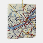 ケベックシティヴィンテージの地図 セラミックオーナメント (右)