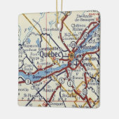 ケベックシティヴィンテージの地図 セラミックオーナメント (左)