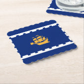 ケベックシティ国旗紙コースター ペーパーコースター (アングル)