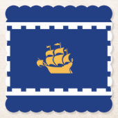 ケベックシティ国旗紙コースター ペーパーコースター (正面)