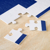 ケベックシティ国旗（ケベック，カナダ） ジグソーパズル (側面)