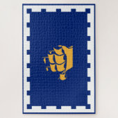 ケベックシティ国旗（ケベック，カナダ） ジグソーパズル (縦)